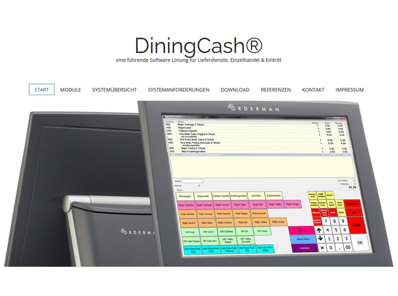 DiningCash® eine führende Software Lösungen für Lieferdienste, Einzelhandel, Eintritt