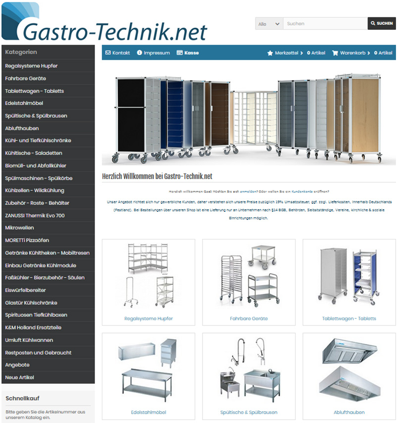 gastro-technik.net günstige Preise für Hupfer Zanussi Chromonorm. Günstige Technik, Kühlung, Theken, Regale, Abzughauben, Edelstahlmöbel für Gastro, Hotel, Labor, Medizin, Klinik, Praxis, Uni, Lieferung auch EU und Schweiz